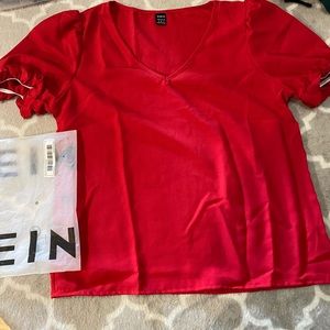 SHEIN RED BLOUSE LARGE